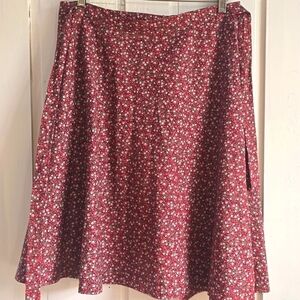 1970s Vintage A-Line Ditsy Floral Wrap Skirt